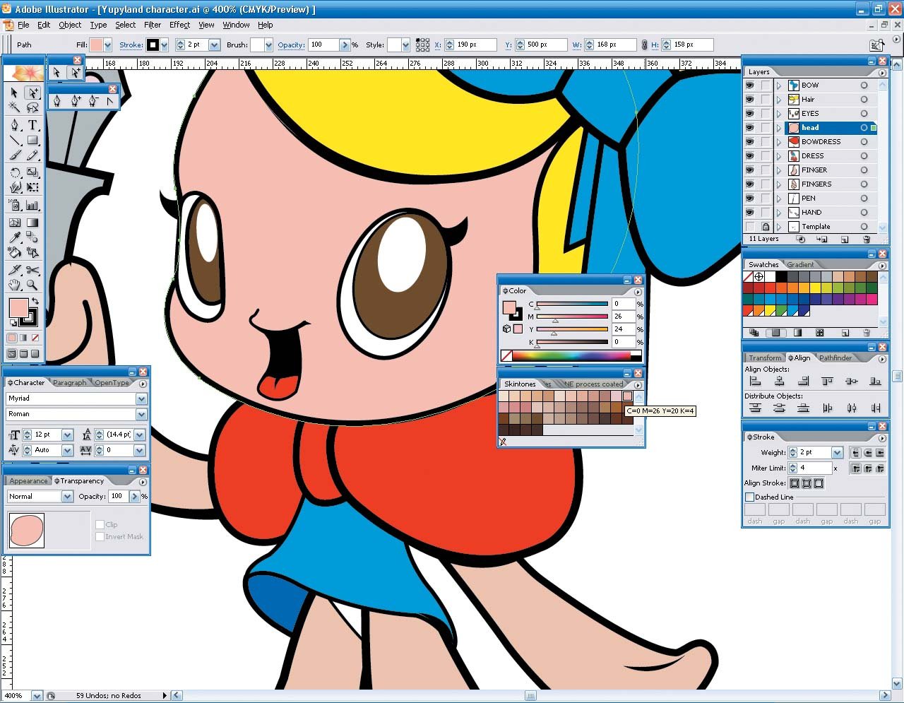 Как нарисовать персонажа для анимации в adobe illustrator